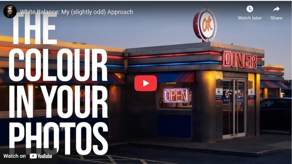 Sean Tucker explaining his unique approach to white balance and how it shapes the color and mood of his photography.